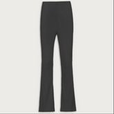 Ribbed Austin Flared Pants - Black